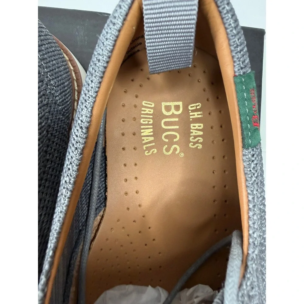 G.H. Bass & Co. Bucs Originals Grey Knit Oxford Shoes BAZ2B421 Mens 8.5 M NEW